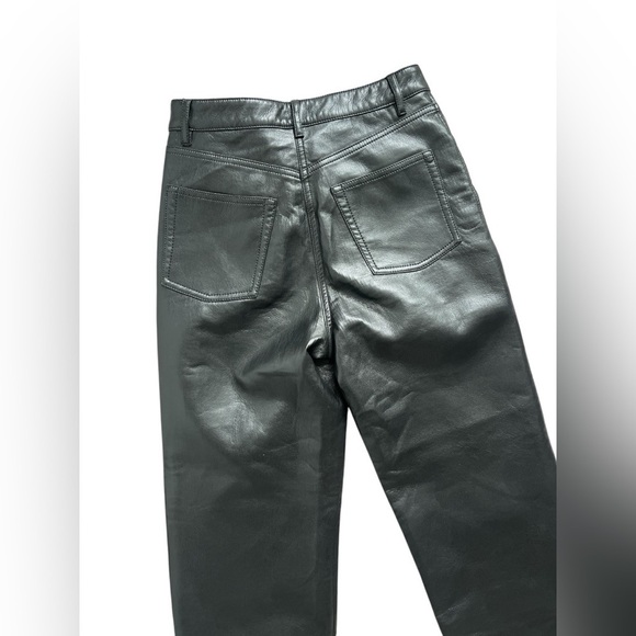 Wilfred Aritzia Melina Vegan Faux Leather High Waisted Pants Women's Size 0 - Picture 4 of 7